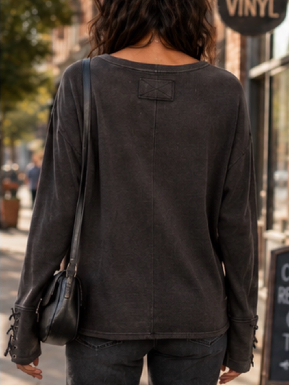 We The Free Lapis Cuff Long Sleeve Top. Size Small - Picture 3 of 8
